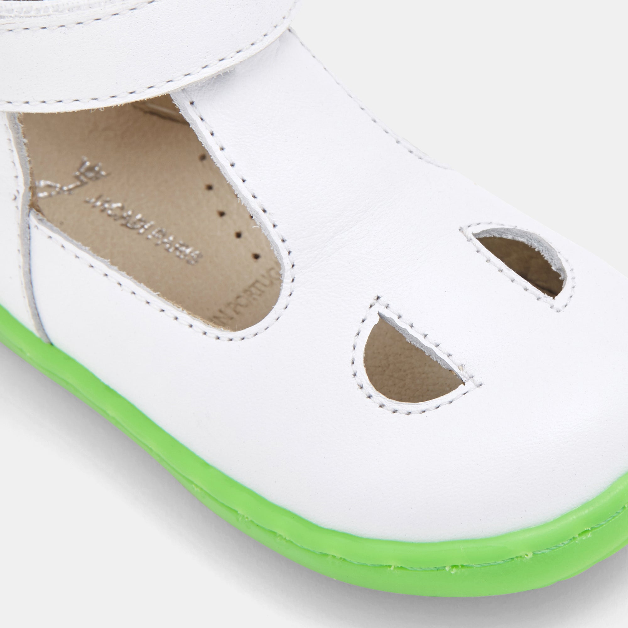 166 QTY / BLANC JACADI CHAUSSURES CUIR BRIAC