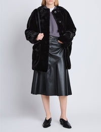 Manteau Penelope en velours - Black