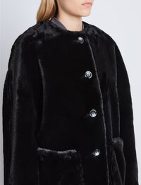 Manteau Penelope en velours - Black