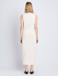 Jupe portefeuille Zadie en laine mélangée - Off White