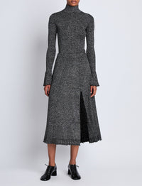 Jupe Lidia en maille et lurex - Black & Silver