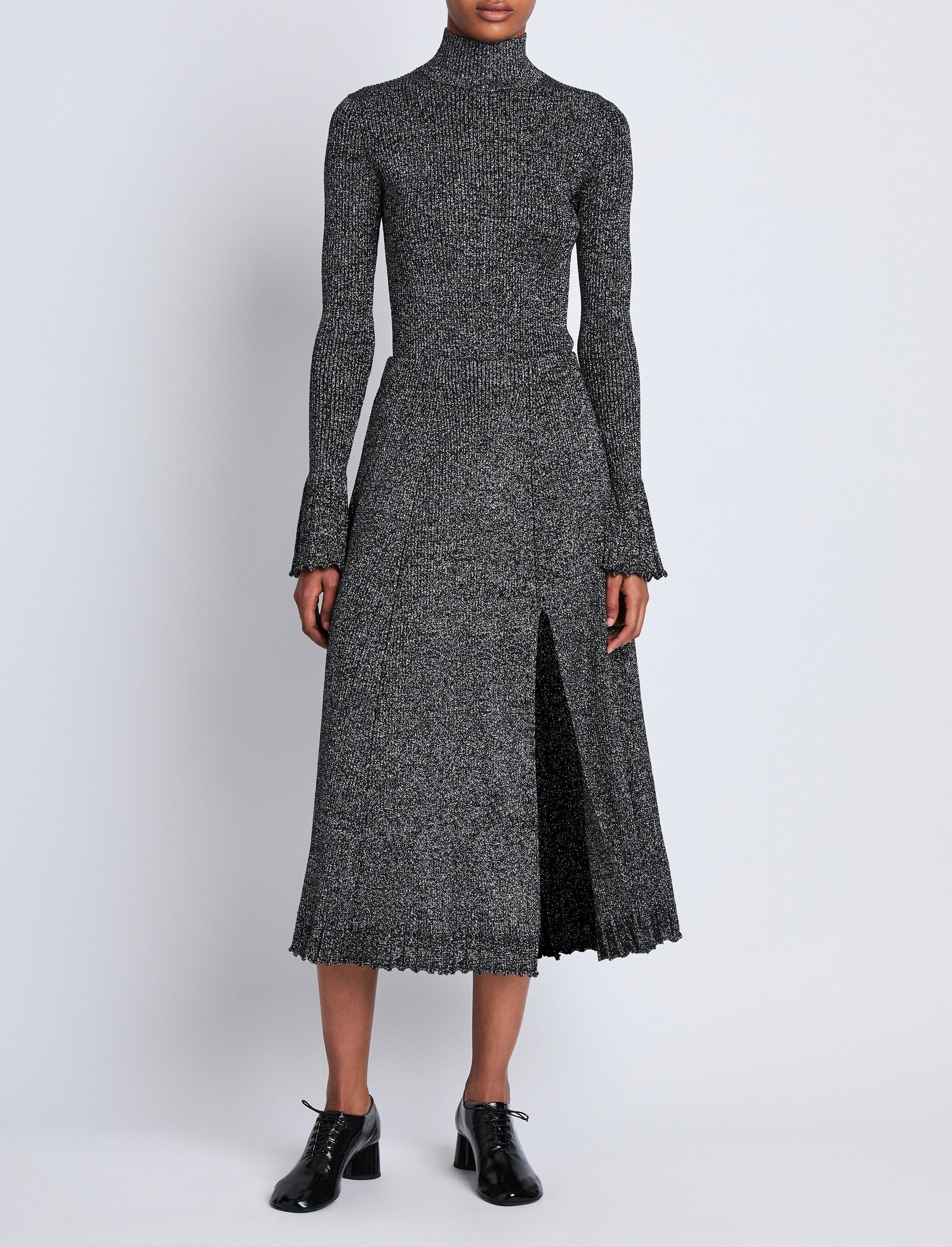 Jupe Lidia en maille et lurex - Black & Silver
