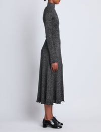 Jupe Lidia en maille et lurex - Black & Silver