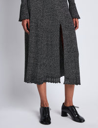 Jupe Lidia en maille et lurex - Black & Silver