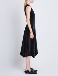 Robe Layla en velours - Black