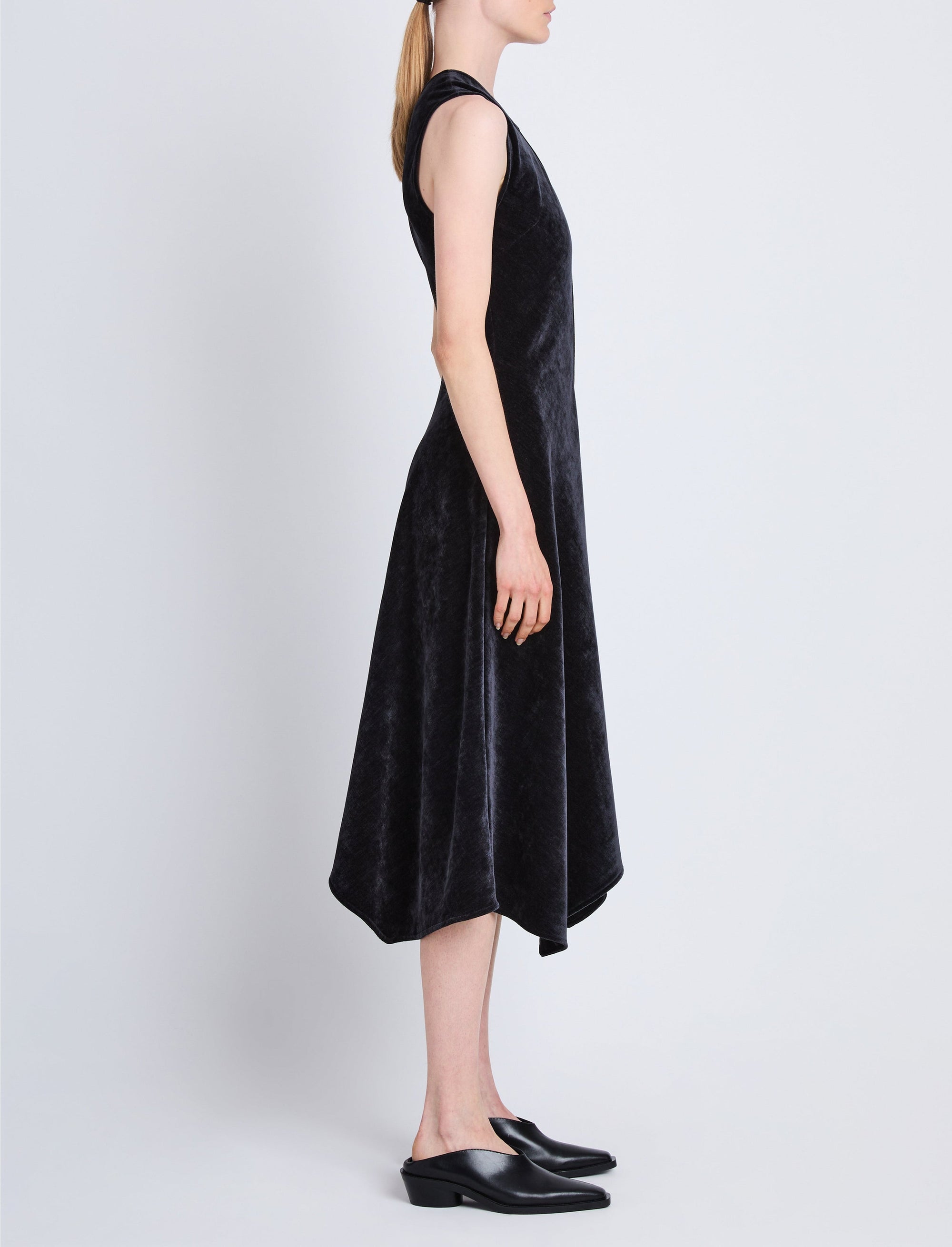 Robe Layla en velours - Black
