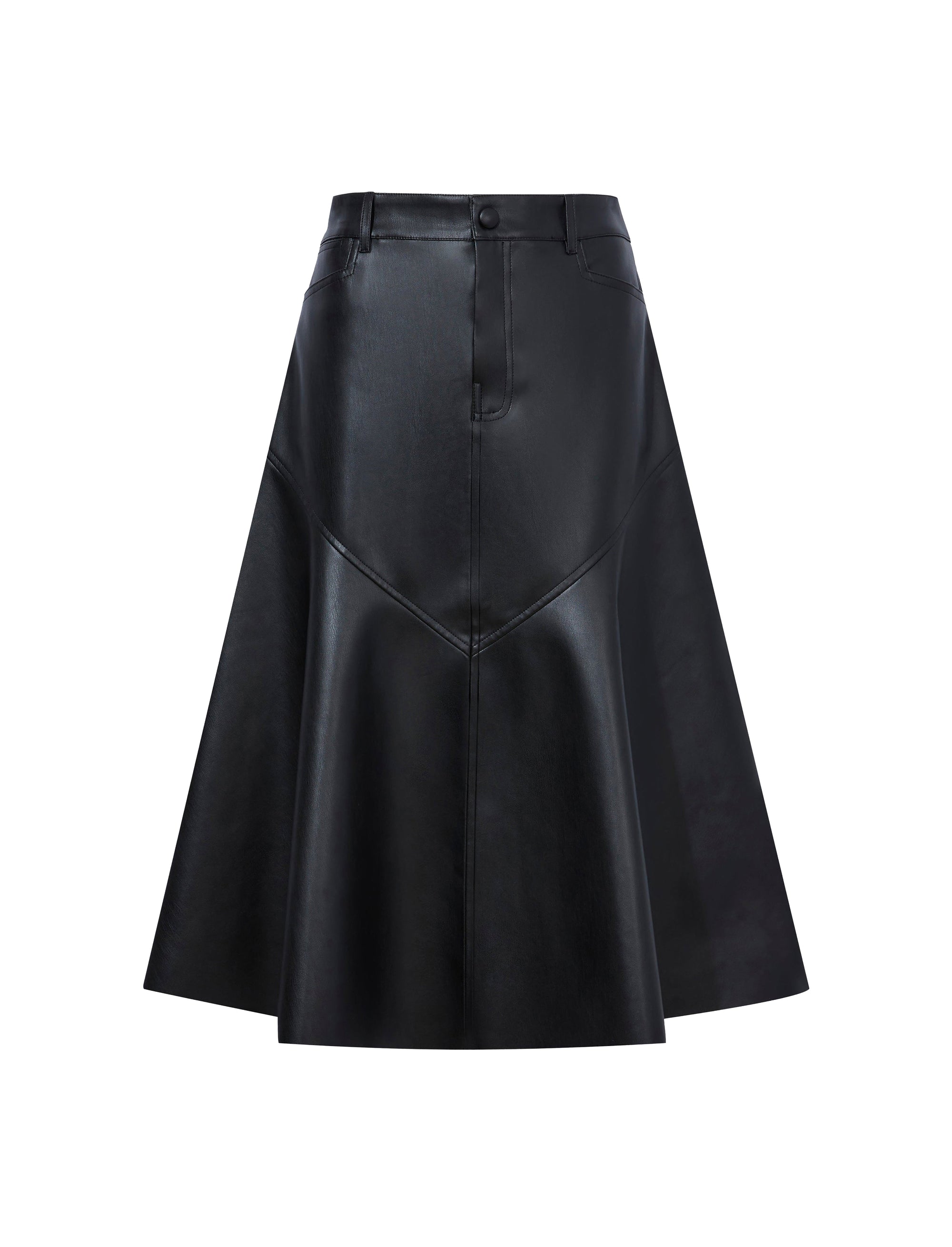 Leather-effect Jesse skirt - Black