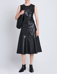 Leather-effect Jesse skirt - Black