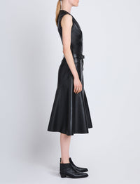 Leather-effect Jesse skirt - Black