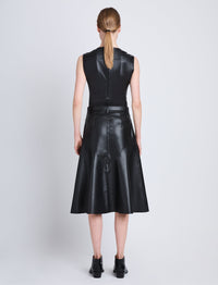 Leather-effect Jesse skirt - Black