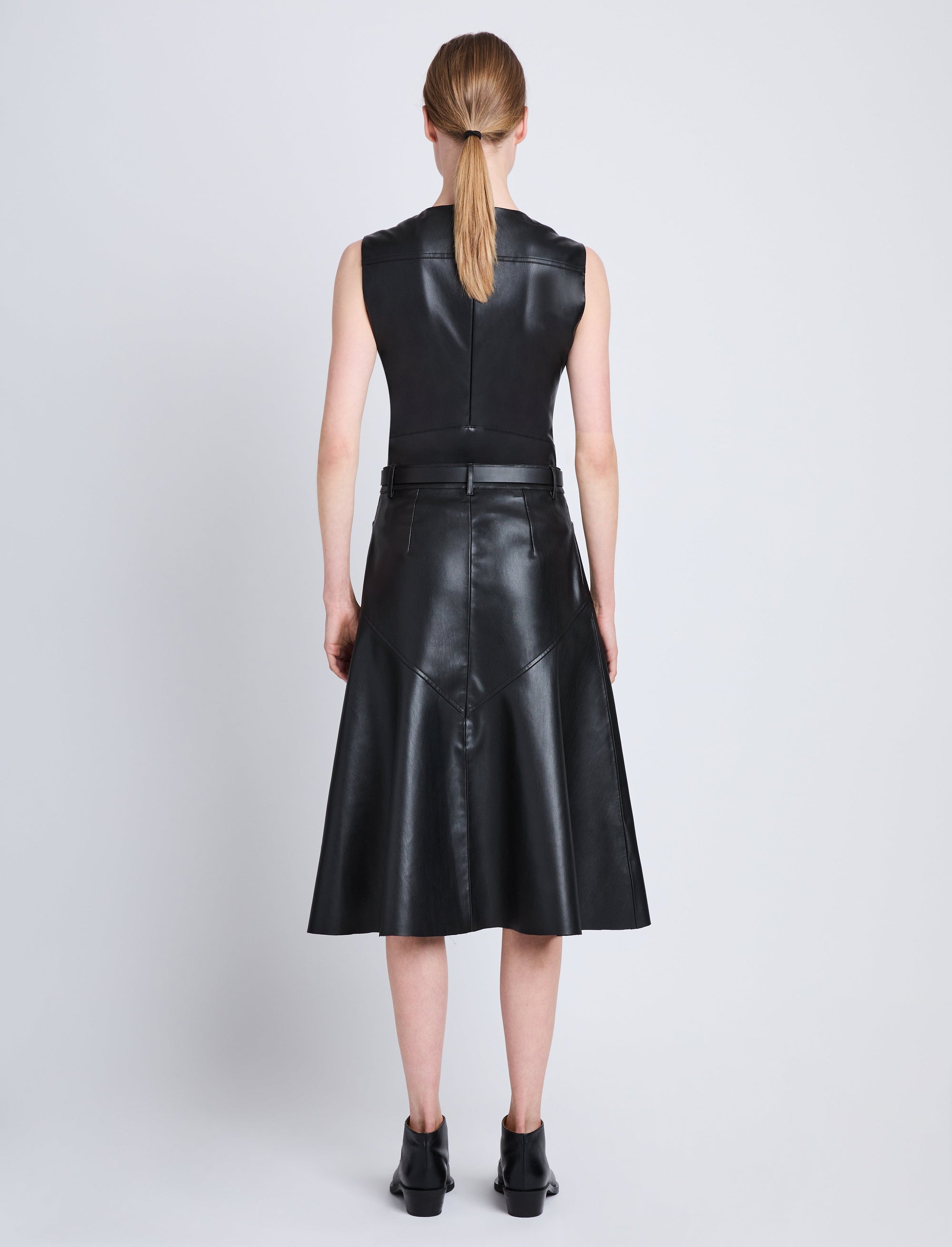 Leather-effect Jesse skirt - Black