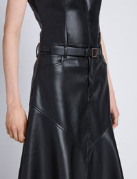 Leather-effect Jesse skirt - Black