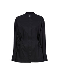 Chemise Senna cintrée en popeline - Black