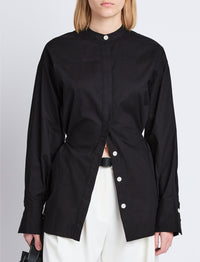 Chemise Senna cintrée en popeline - Black