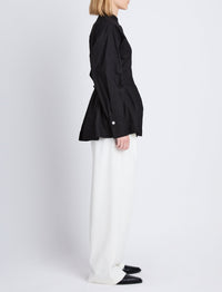 Chemise Senna cintrée en popeline - Black