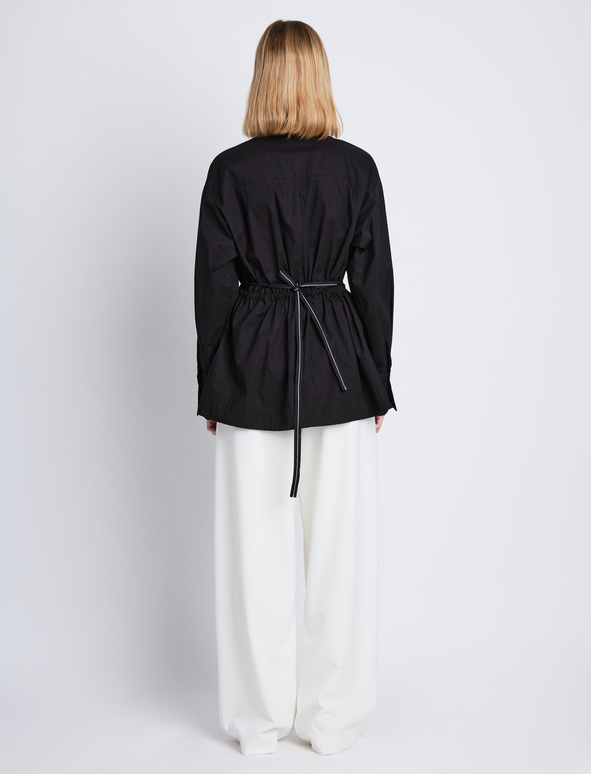Chemise Senna cintrée en popeline - Black