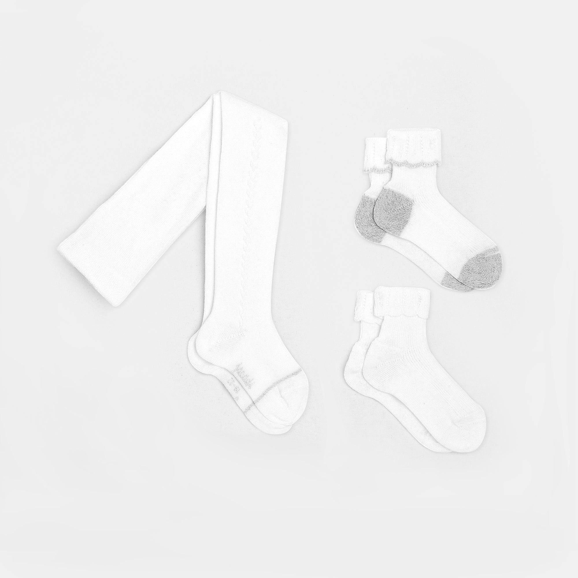 2 QTY / BLANC DOUX  ACCESS CHAUSSANT BOX CHAUSSON CHAUSSETTE SAVOIR FAIRE