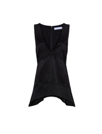 Débardeur Liz à col V en satin - Black