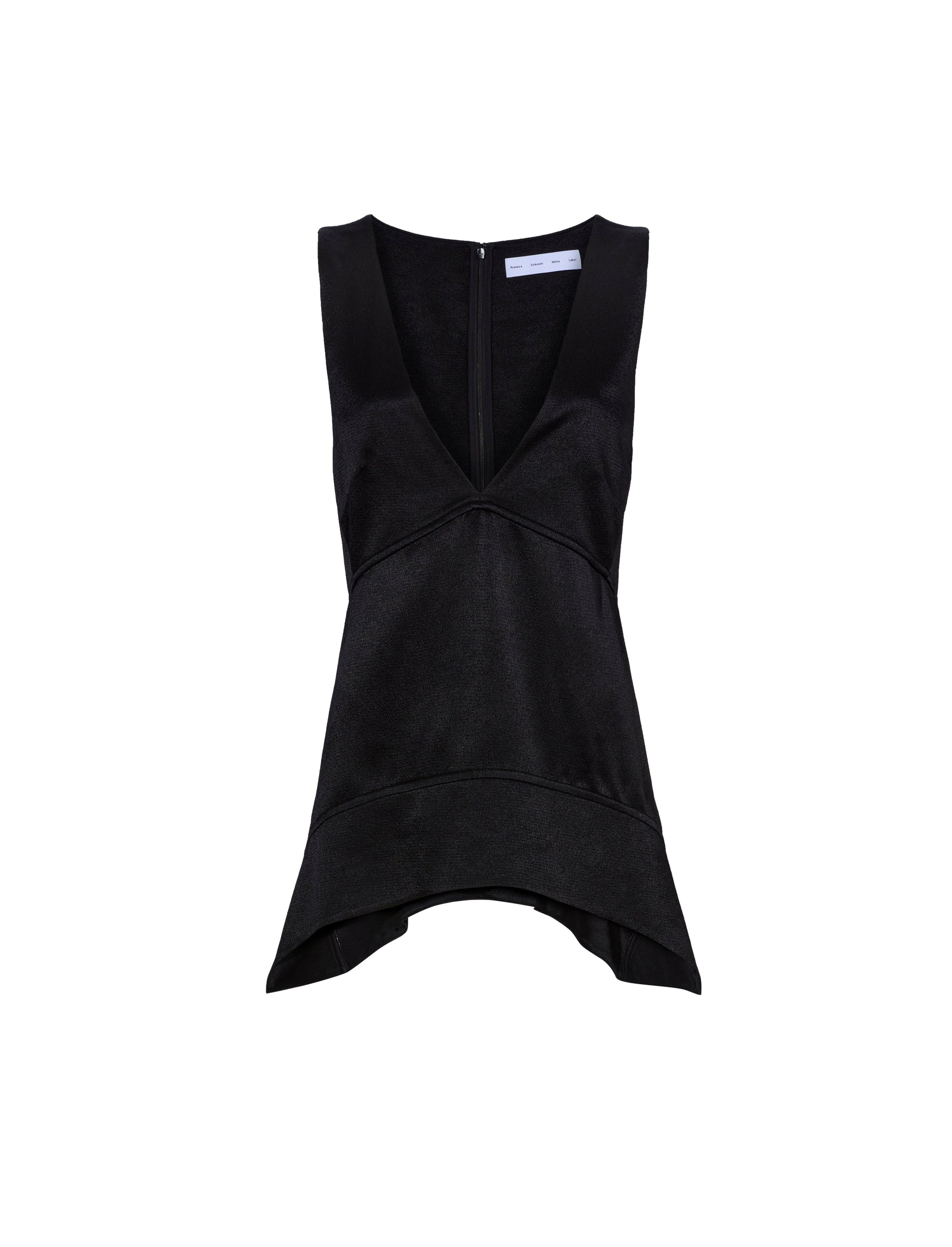Débardeur Liz à col V en satin - Black