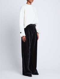 Pantalon Aria en velours - Black