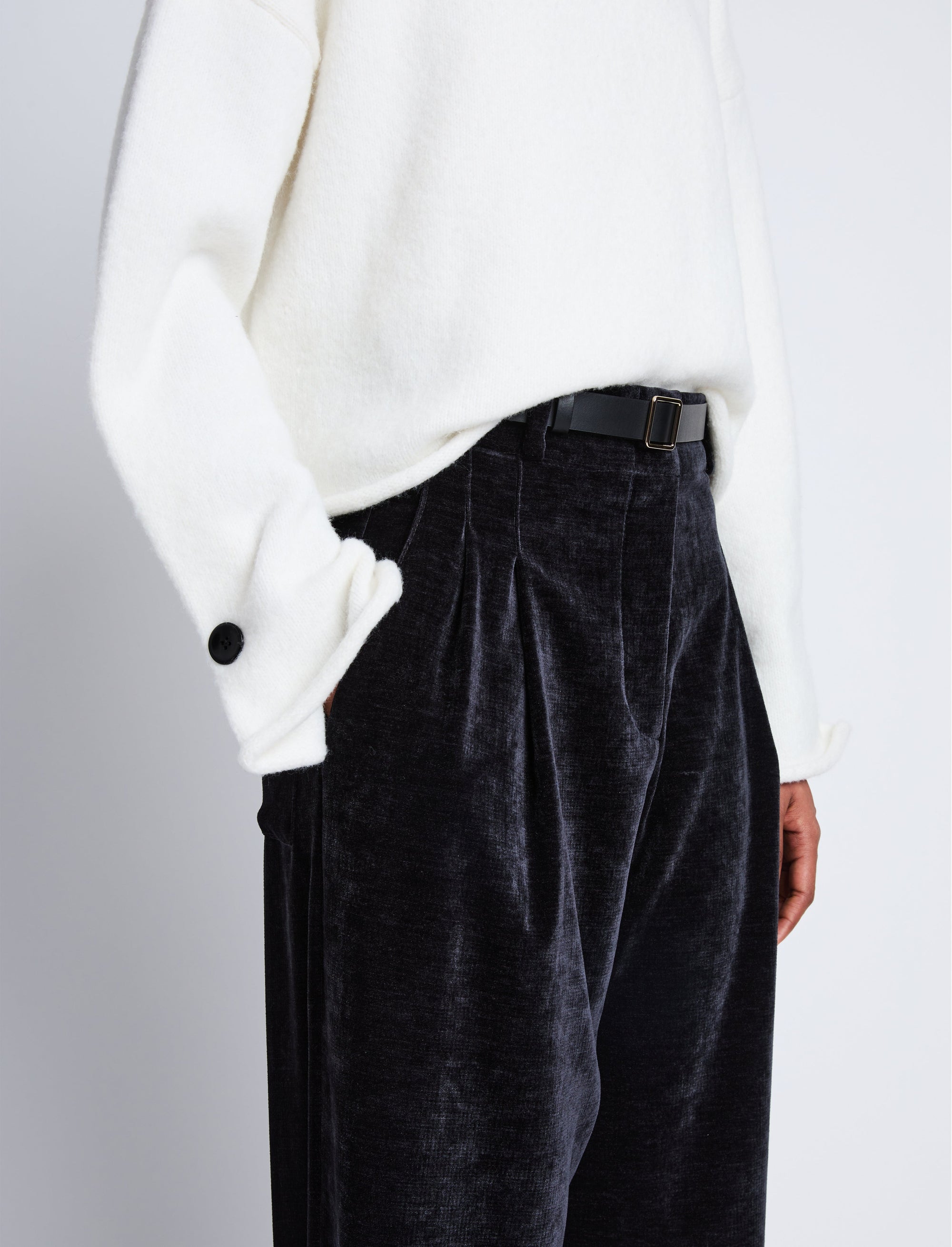Pantalon Aria en velours - Black