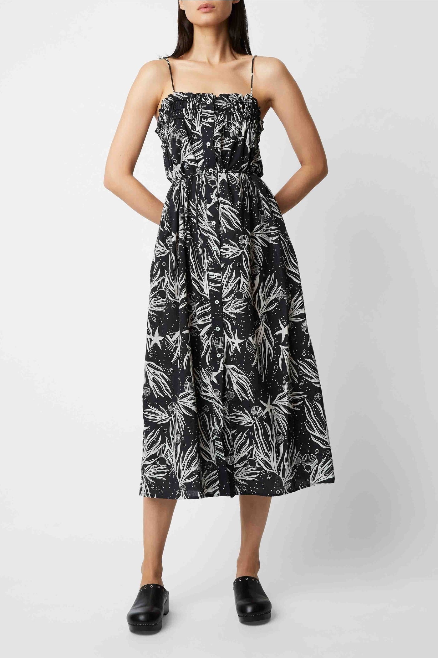 Robe longue Erica Holiday - Charbon