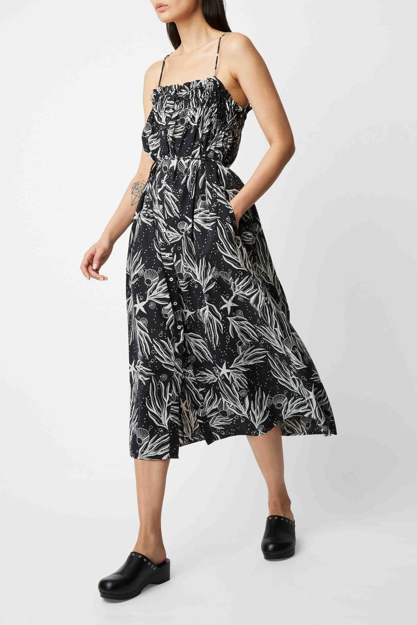 Robe longue Erica Holiday - Charbon