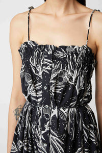 Robe longue Erica Holiday - Charbon