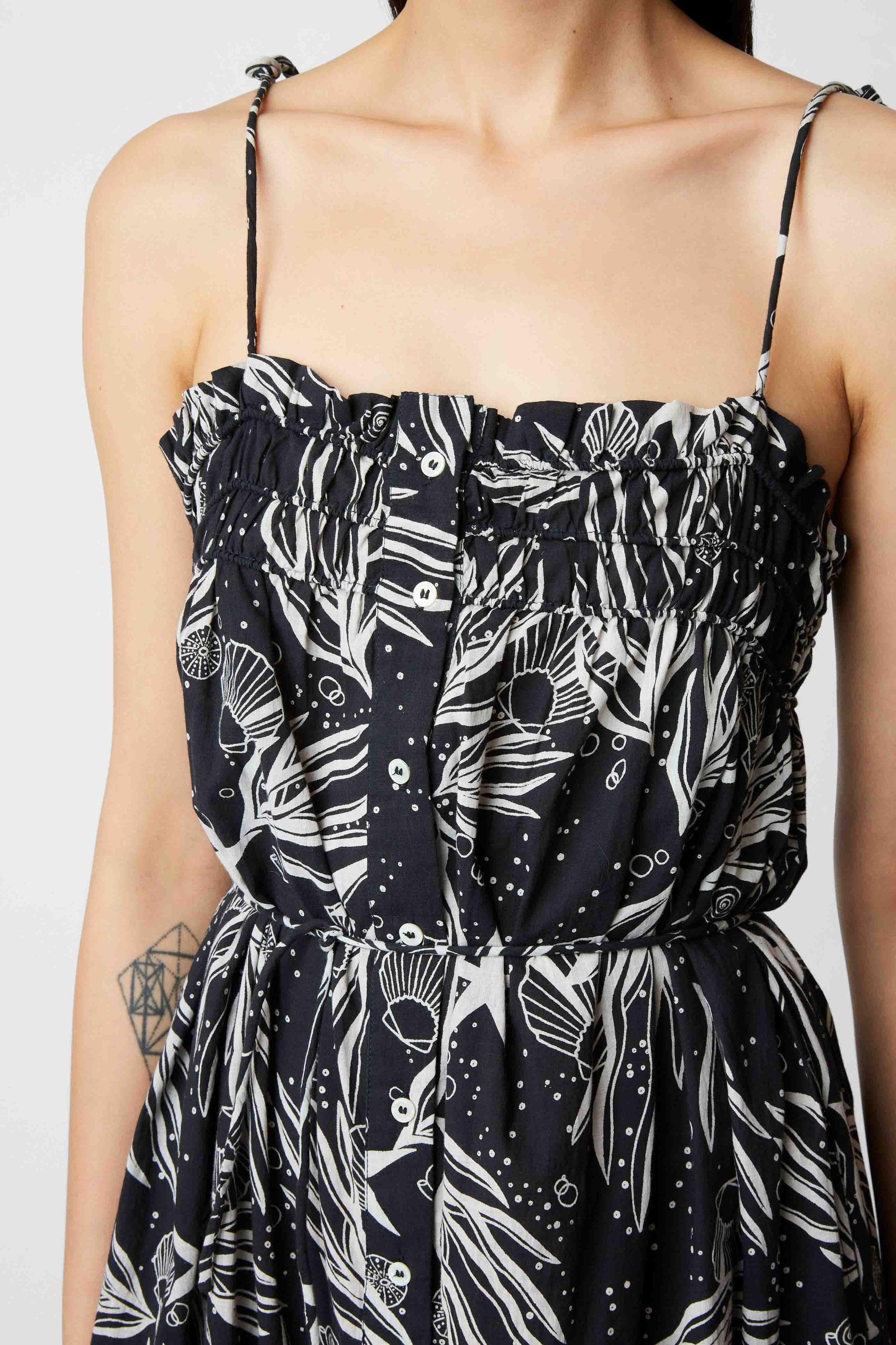 Robe longue Erica Holiday - Charbon