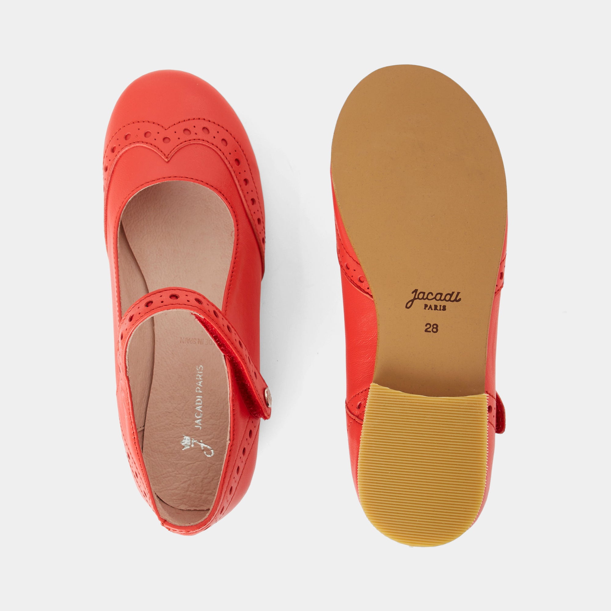102 QTY / ROUGE JACADI CHAUSSURES CUIR ALMA