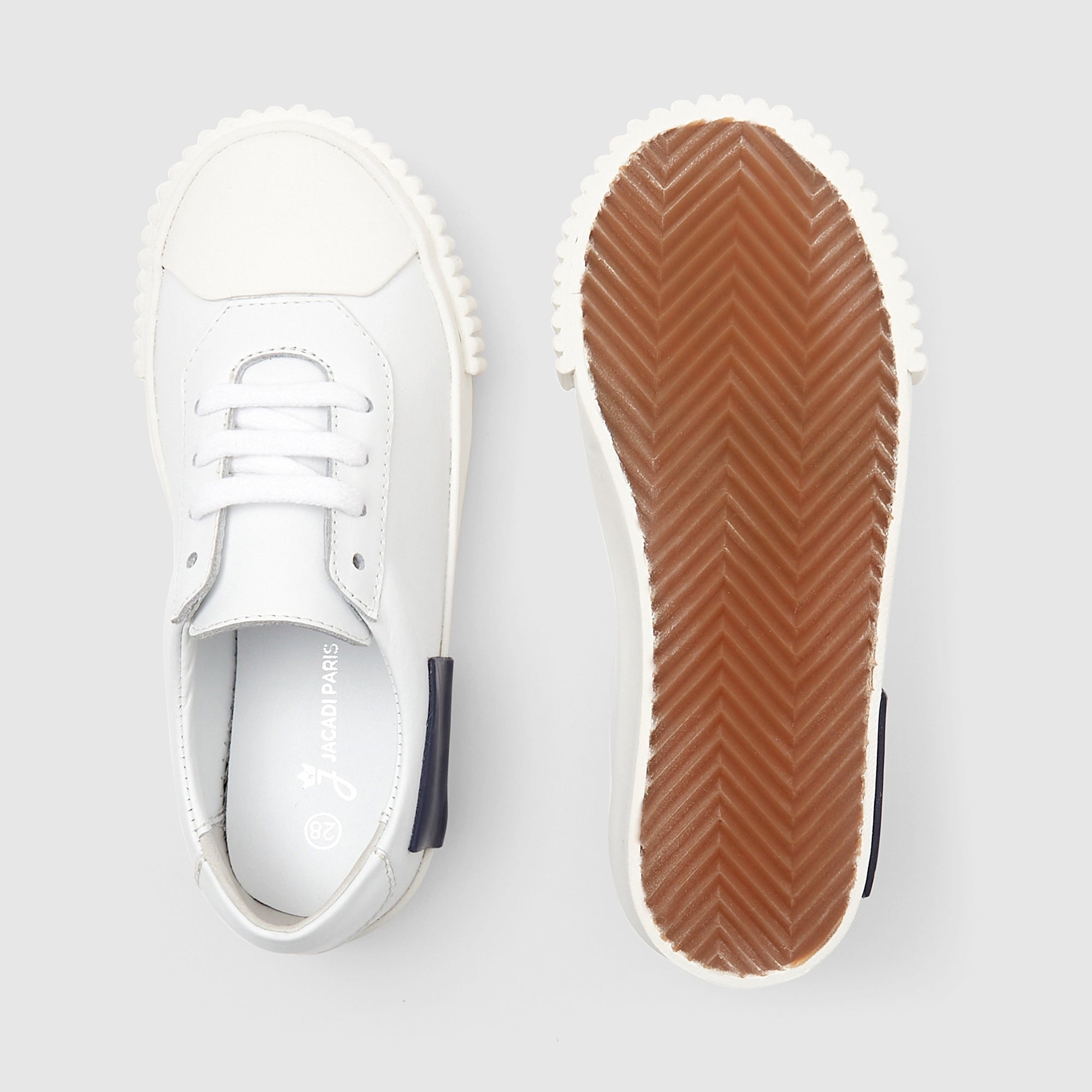 100 QTY / BLANC JACADI CHAUSSURES CUIR ALBERT