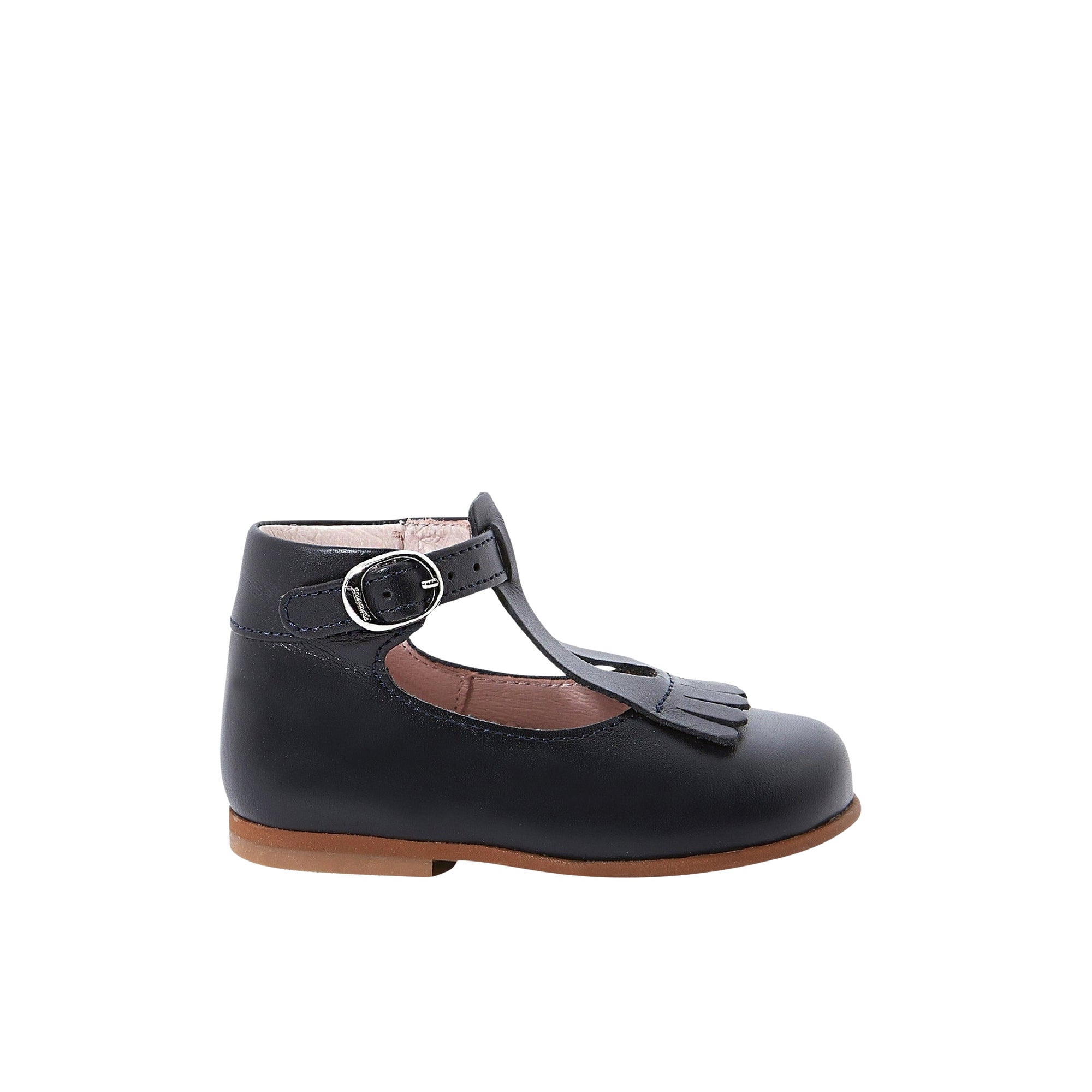 Leather Brindille slippers - Navy