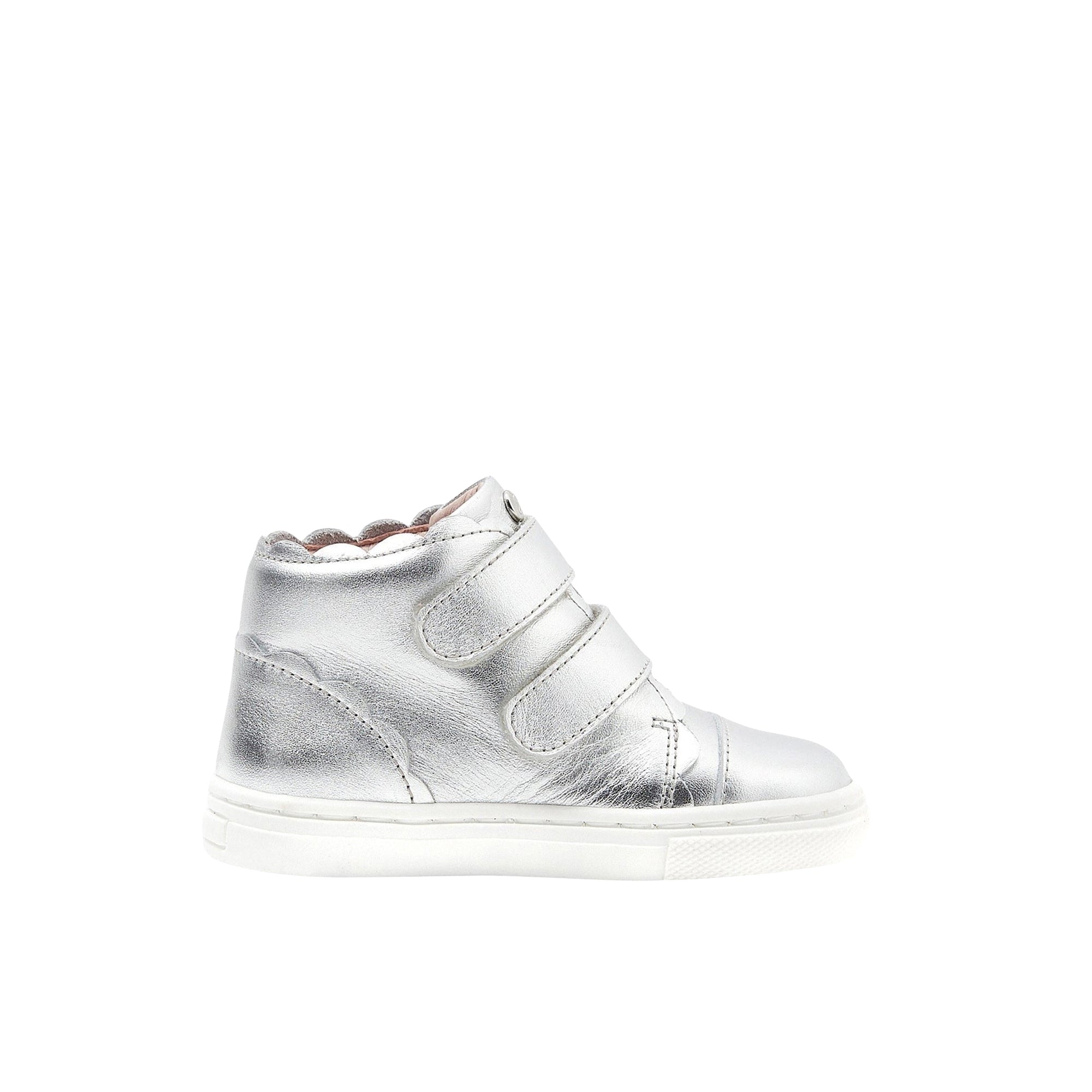 Albane leather high-top trainers - Silver