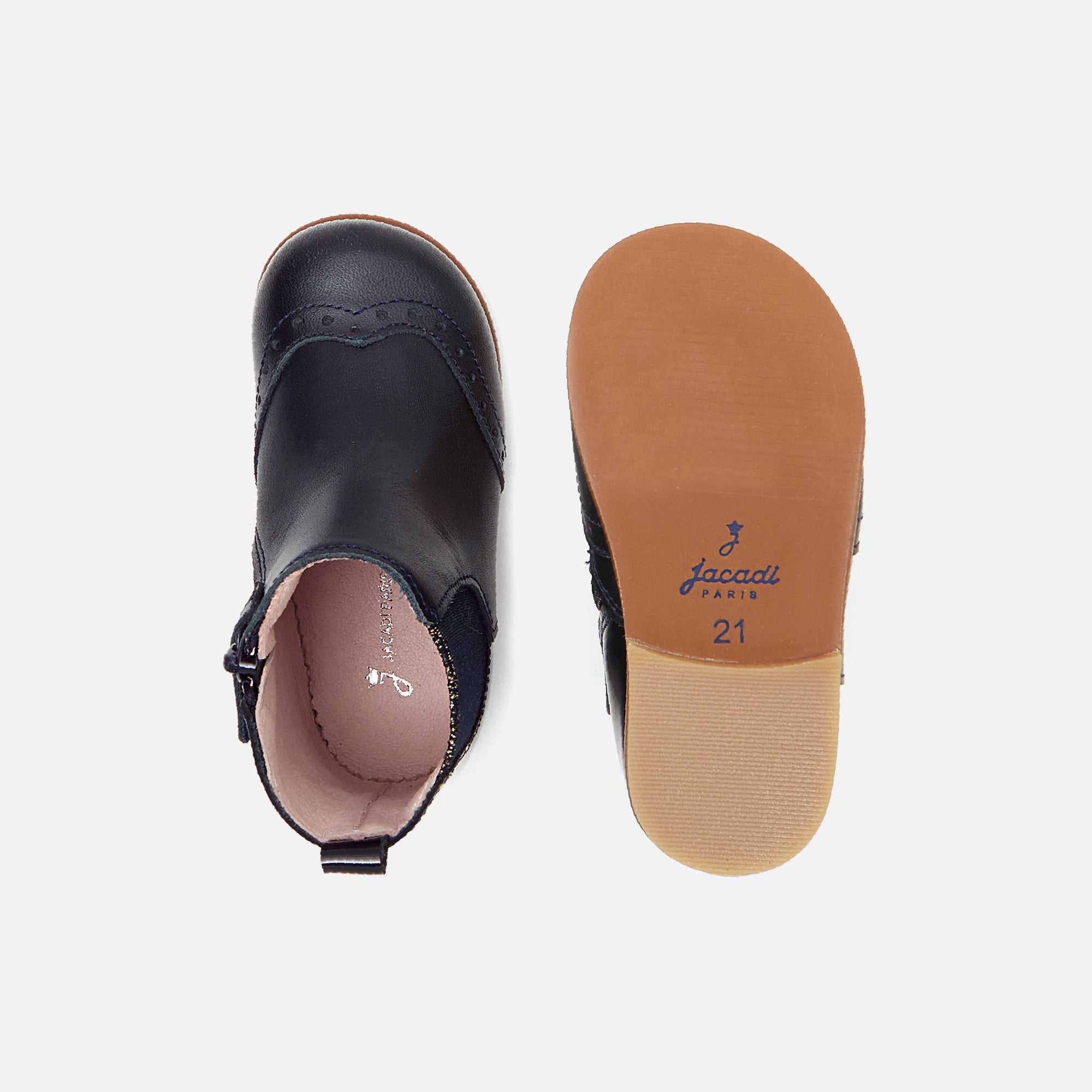 0 QTY / MARINE JACADI CHAUSSURES CUIR ALTESSE