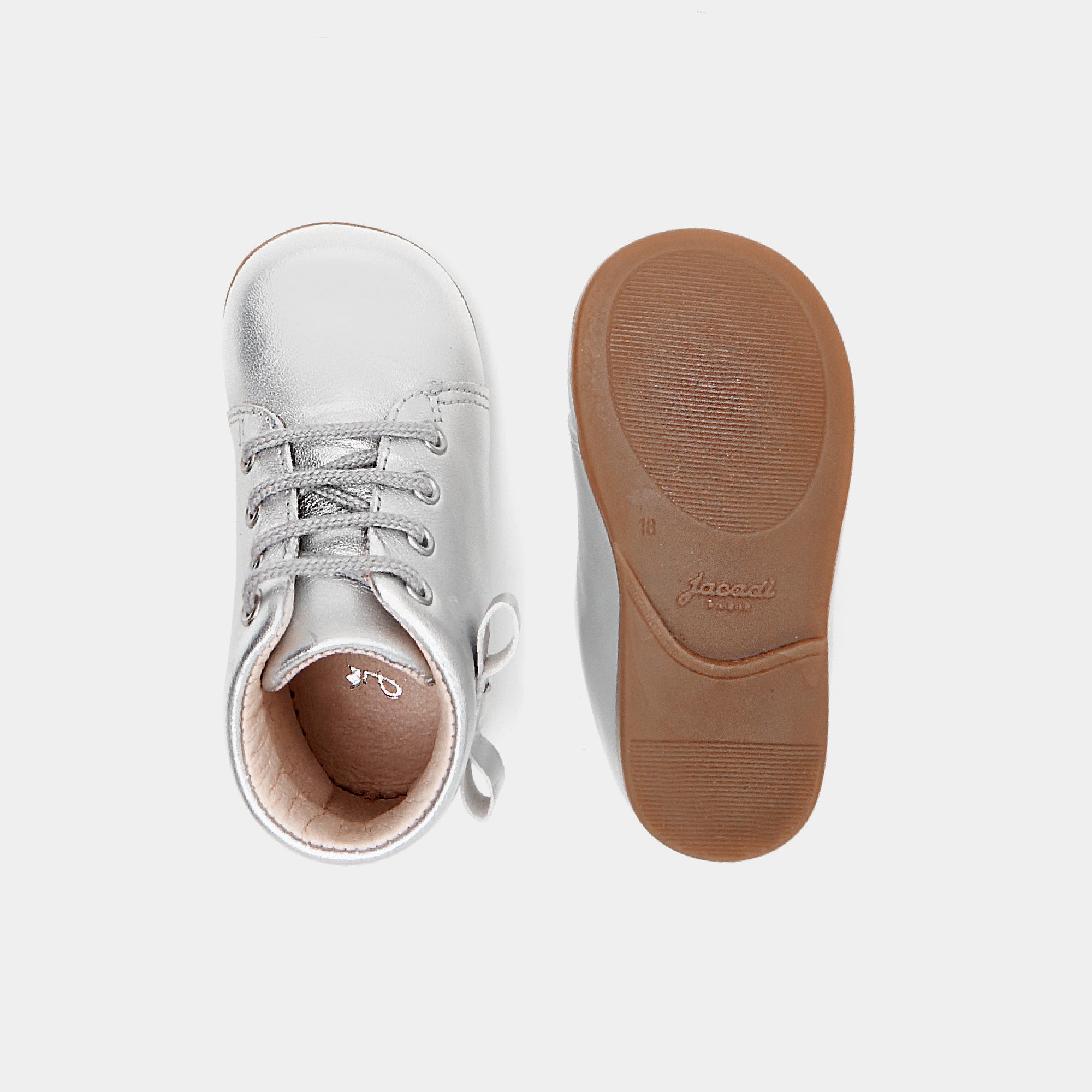 57 QTY / ARGENT CHAUSSURES CUIR AUGUSTINE