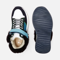 26 QTY / BLEU/VERT CHAUSSURES CUIR ACROBATE