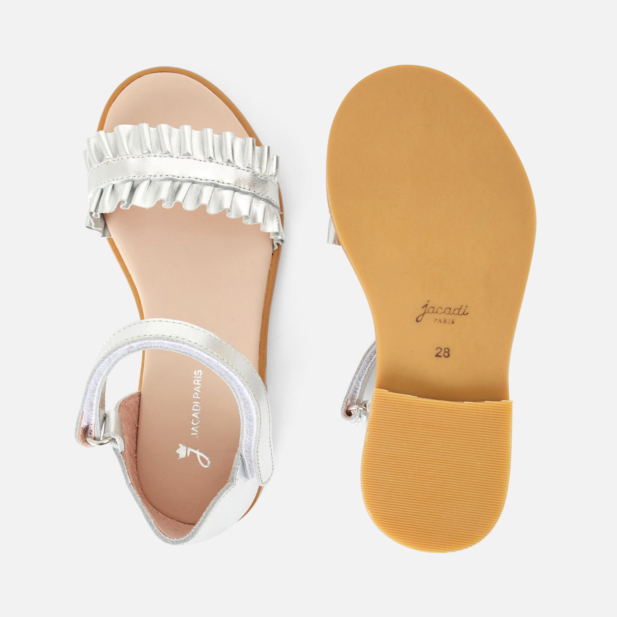0 QTY / ARGENT CHAUSSURES CUIR FABIOLA
