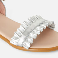 0 QTY / ARGENT CHAUSSURES CUIR FABIOLA