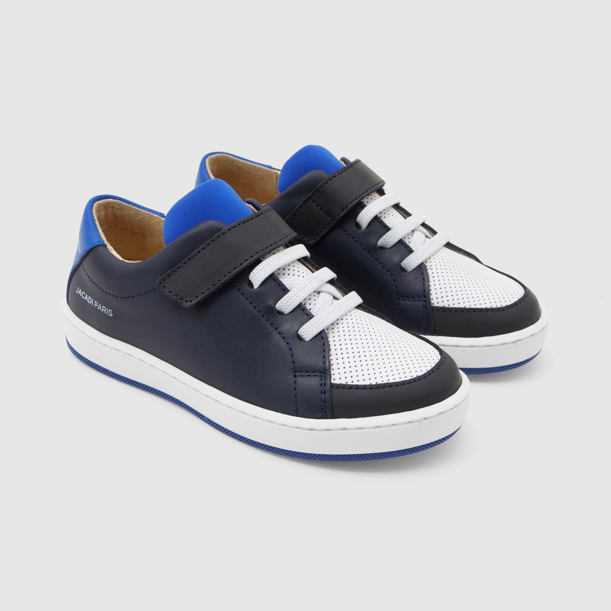 19 QTY / MARINE/BLANC CHAUSSURES CUIR ALFRED