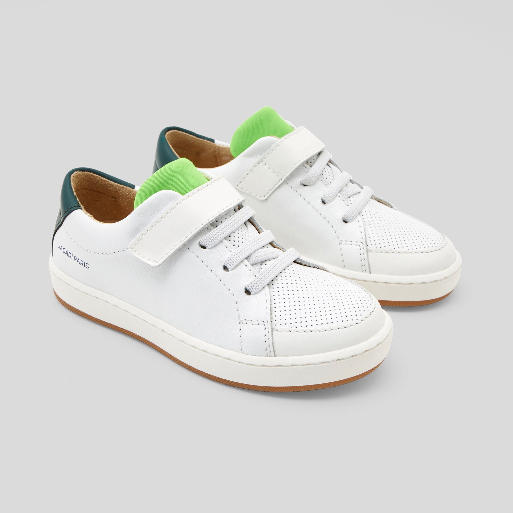 1 QTY / BLANC/VERT CHAUSSURES CUIR ALFRED
