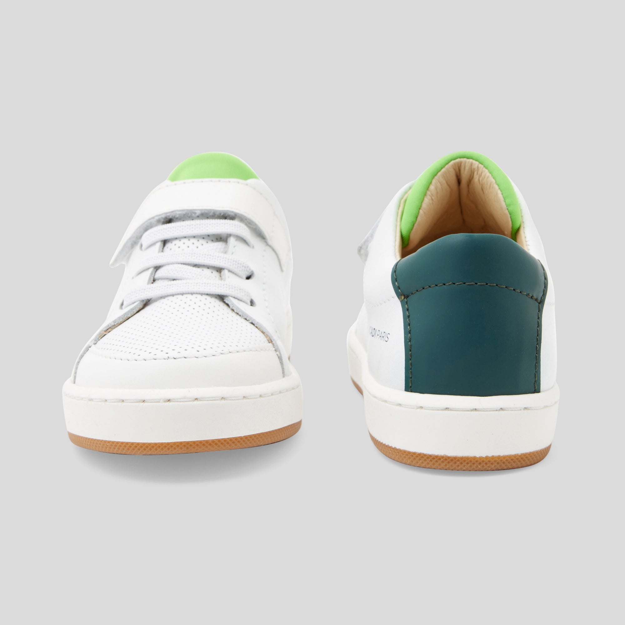 1 QTY / BLANC/VERT CHAUSSURES CUIR ALFRED