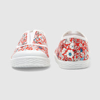 175 QTY / ROUGE/MULTICO CHAUSSURES TOILE DIAMANT