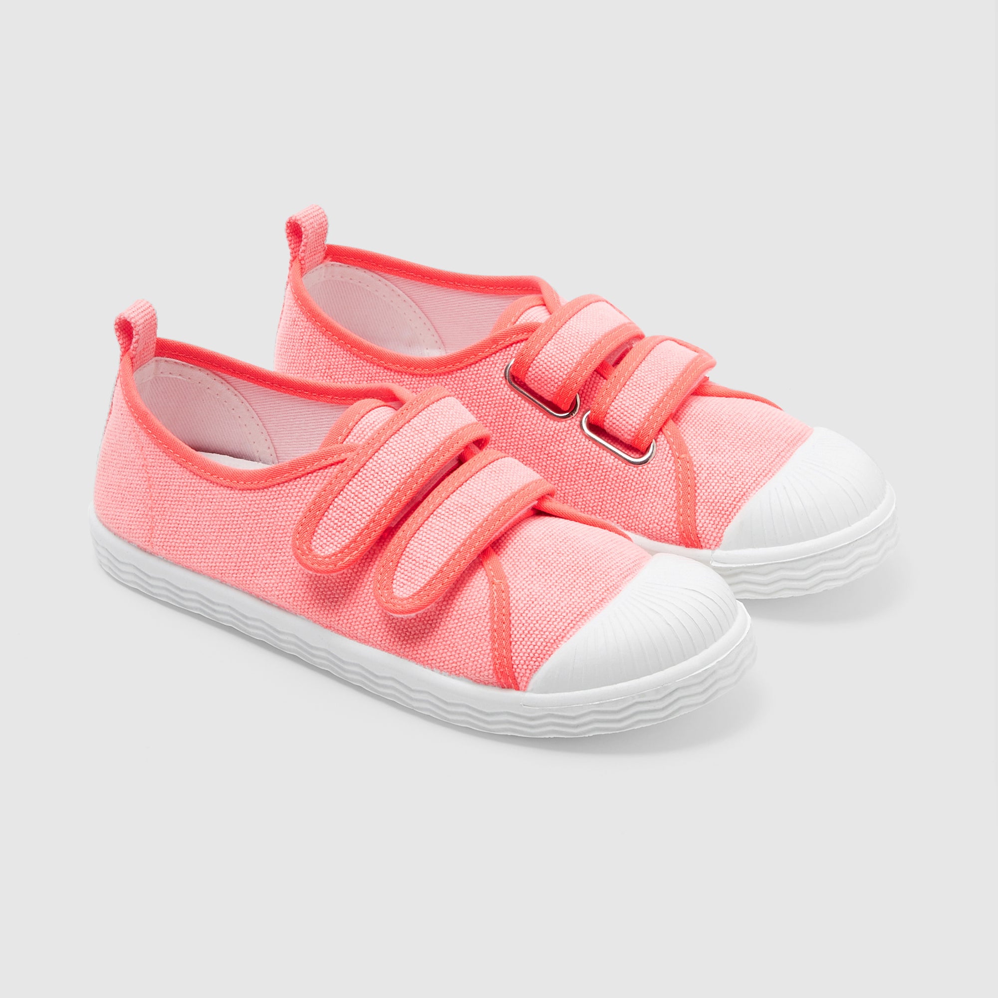 15 QTY / ROSE SAUMON CHAUSSURES TOILE BAGUETTE