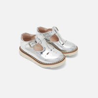 2 QTY / ARGENT CHAUSSURES CUIR FELIPA