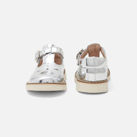 2 QTY / ARGENT CHAUSSURES CUIR FELIPA