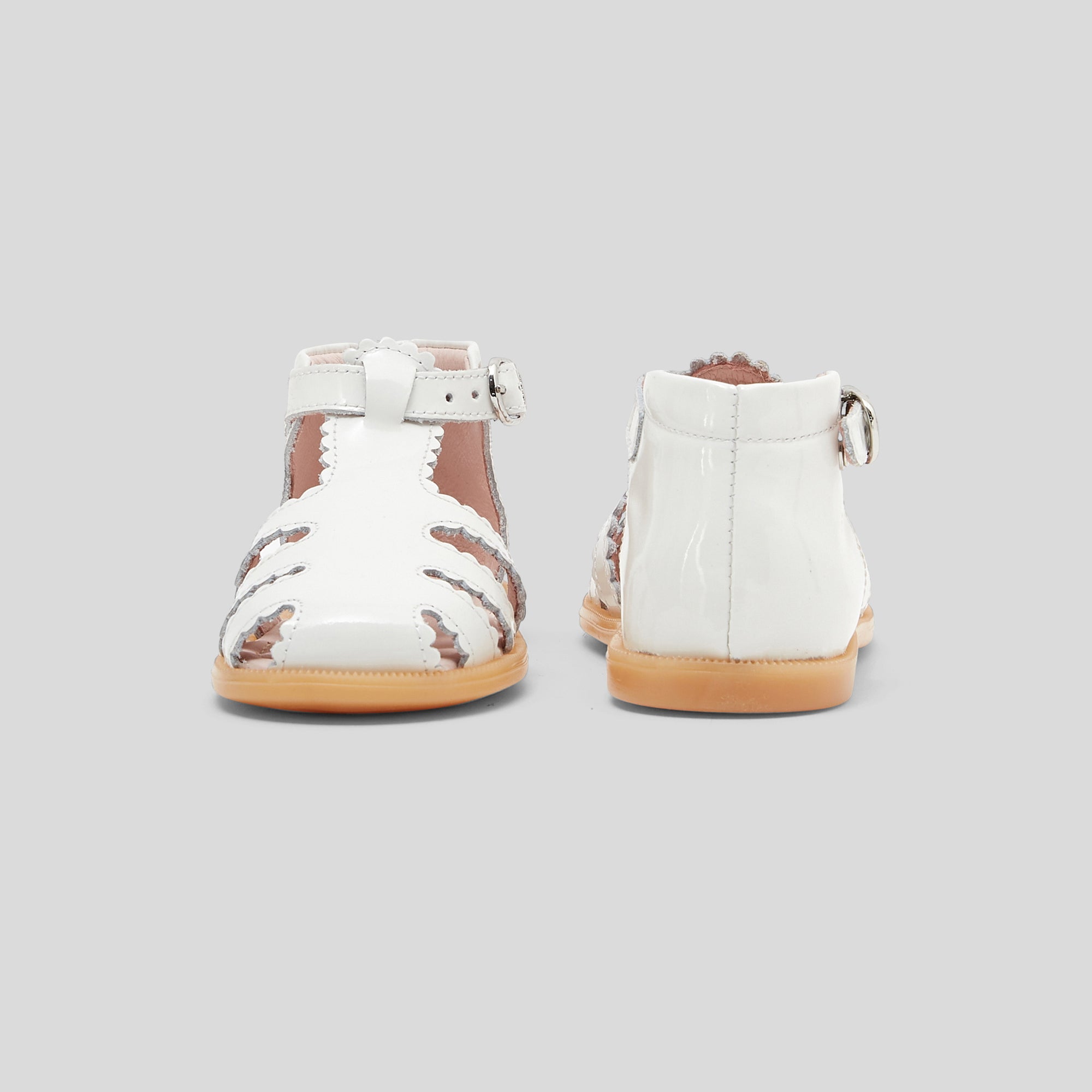 117 QTY / BLANC JACADI CHAUSSURES CUIR FARA