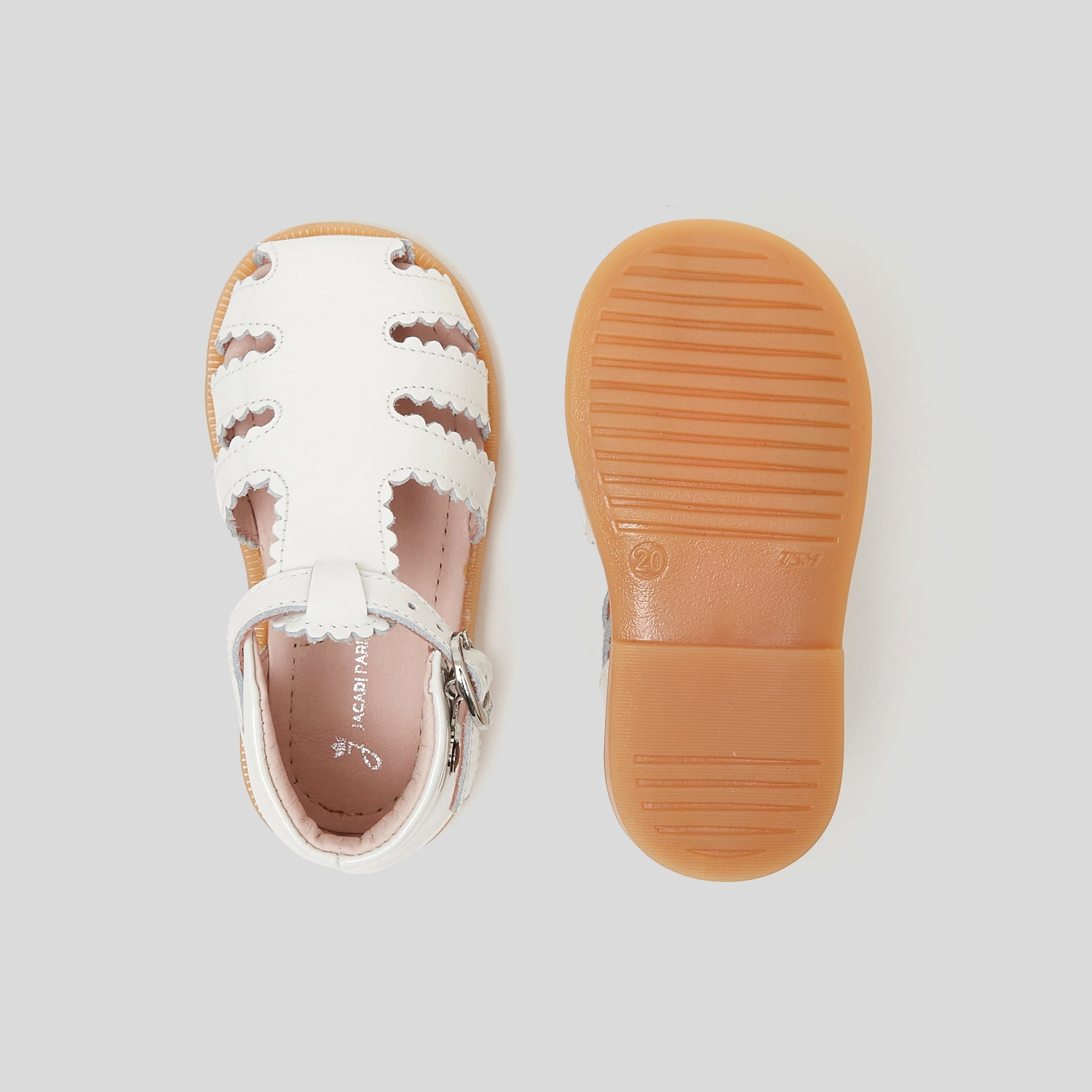 117 QTY / BLANC JACADI CHAUSSURES CUIR FARA