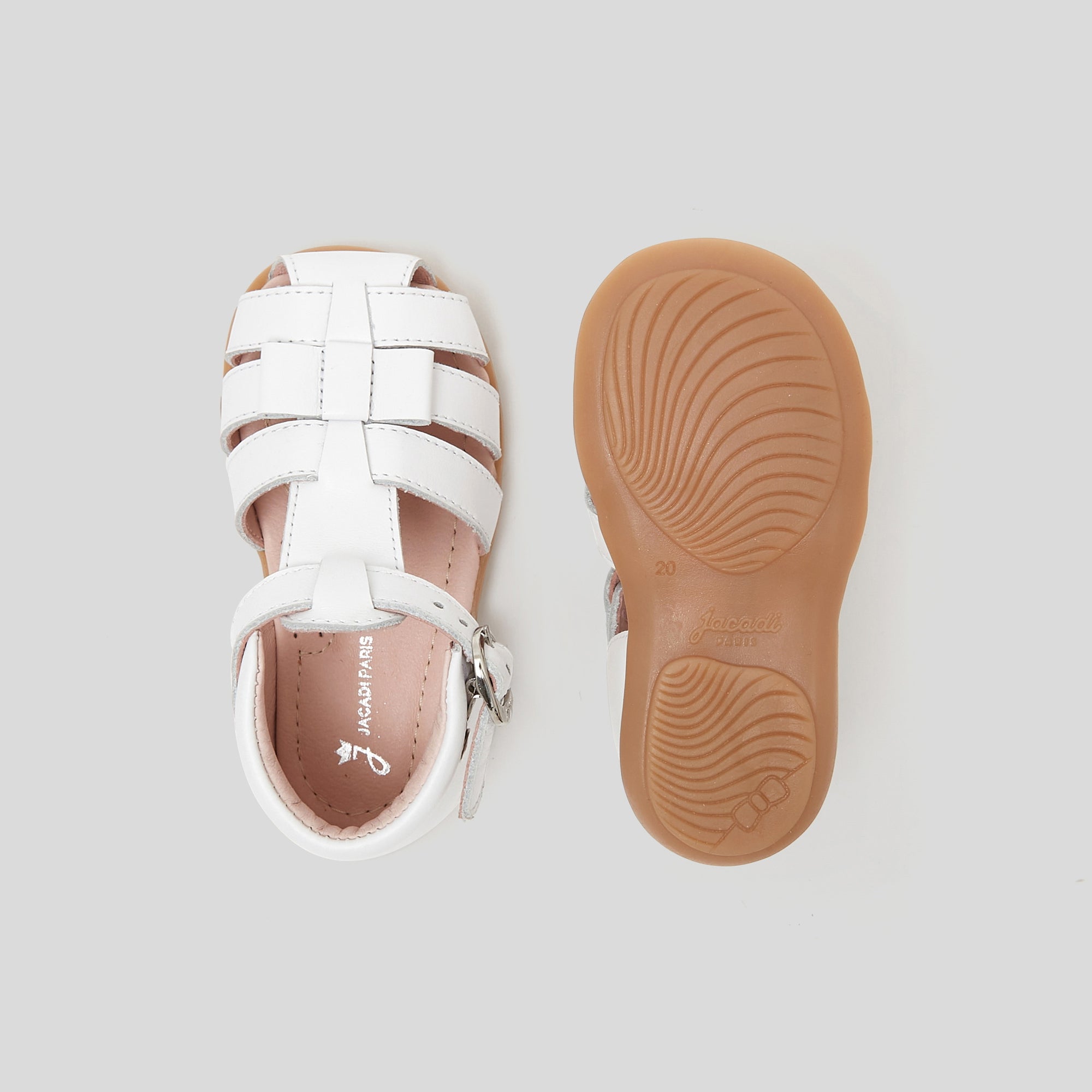 15 QTY / BLANC JACADI CHAUSSURES CUIR FANTINE