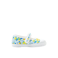 Ballerinas Charles IX Penny in liberty fabric - Blue & Multicore