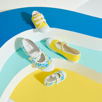 69 QTY / BLEU/MULTICO CHAUSSURES TOILE PENNY COL